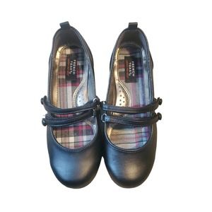 French Toast Mary Jane Shoes Girls Size 3 Dark , Black , Straps Flat, Uniform